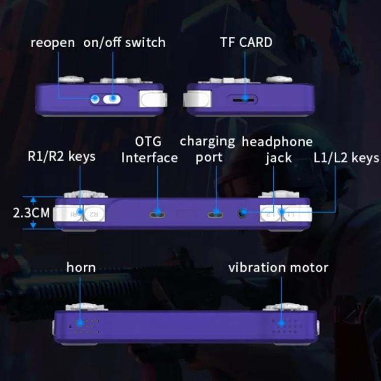 جهاز ألعاب محمول رجعي بشاشة 3.5 بوصة مع نظام Linux وإضاءة RGB، سعة 64G، 128G XF35H