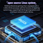 جهاز ألعاب محمول رجعي بشاشة 3.5 بوصة مع نظام Linux وإضاءة RGB، سعة 64G، 128G XF35H