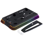 قاعدة تبريد متعددة الوظائف مع مقبض مزدوج وشاحن لـ PS5 Pro / PS5 Slim / PS5، YH66S نمط بيانو مع إضاءة ملونة بيضاء، YH66S نمط بيانو مع إضاءة ملونة سوداء، YH66 أبيض، YH66 أسود وأبيض، YH66 أسود