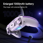 جهاز تحكم ألعاب لاسلكي EasySMX D10 مع زناد مزدوج الوضع وعصا تحكم TMR Hall Effect، قاعدة شحن لـ PC/Switch/هاتف/Steam