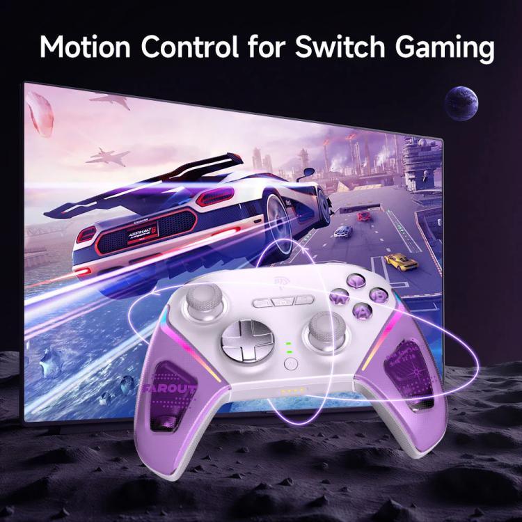 جهاز تحكم ألعاب لاسلكي EasySMX D10 مع زناد مزدوج الوضع وعصا تحكم TMR Hall Effect، قاعدة شحن لـ PC/Switch/هاتف/Steam
