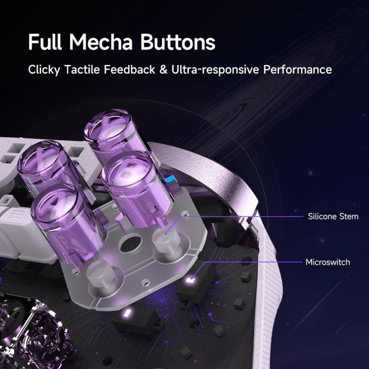 جهاز تحكم ألعاب لاسلكي EasySMX D10 مع زناد مزدوج الوضع وعصا تحكم TMR Hall Effect، قاعدة شحن لـ PC/Switch/هاتف/Steam