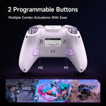 جهاز تحكم ألعاب لاسلكي EasySMX D10 مع زناد مزدوج الوضع وعصا تحكم TMR Hall Effect، قاعدة شحن لـ PC/Switch/هاتف/Steam