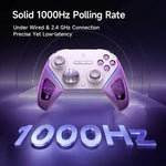 جهاز تحكم ألعاب لاسلكي EasySMX D10 مع زناد مزدوج الوضع وعصا تحكم TMR Hall Effect، قاعدة شحن لـ PC/Switch/هاتف/Steam