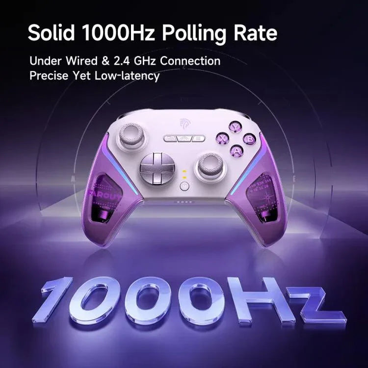 جهاز تحكم ألعاب لاسلكي EasySMX D10 مع زناد مزدوج الوضع وعصا تحكم TMR Hall Effect، قاعدة شحن لـ PC/Switch/هاتف/Steam