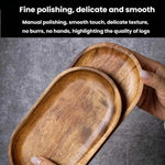 صينية شاي من خشب القرفة مع طبق فواكه وحلويات، بيضاوي صغير، بيضاوي متوسط، بيضاوي كبير، مربع صغير، مربع كبير