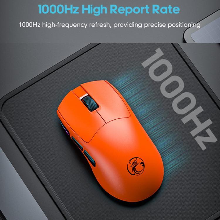 ماوس ألعاب IMICE G900، 6 أزرار، دقة 12800 DPI، ماوس لاسلكي ثلاثي الوضع قابل لإعادة الشحن