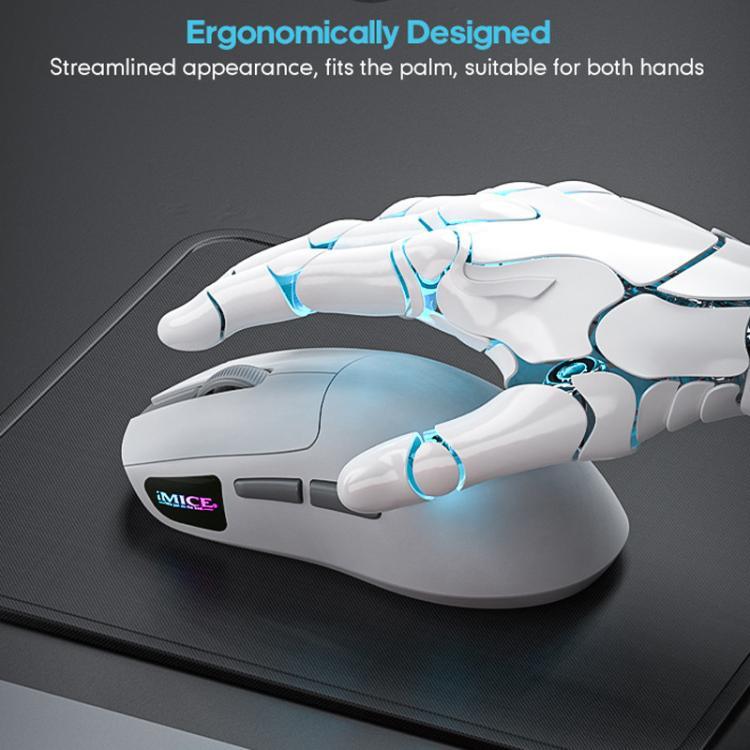 ماوس ألعاب IMICE G900، 6 أزرار، دقة 12800 DPI، ماوس لاسلكي ثلاثي الوضع قابل لإعادة الشحن