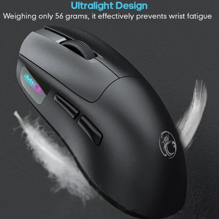 ماوس ألعاب IMICE G900، 6 أزرار، دقة 12800 DPI، ماوس لاسلكي ثلاثي الوضع قابل لإعادة الشحن