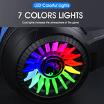سماعة رأس مضيئة لألعاب الكمبيوتر مع ميكروفون، iMICE HD-490 بإضاءة ملونة 3.5 مم، iMICE HD-490 بإضاءة RGB 7.1 مم