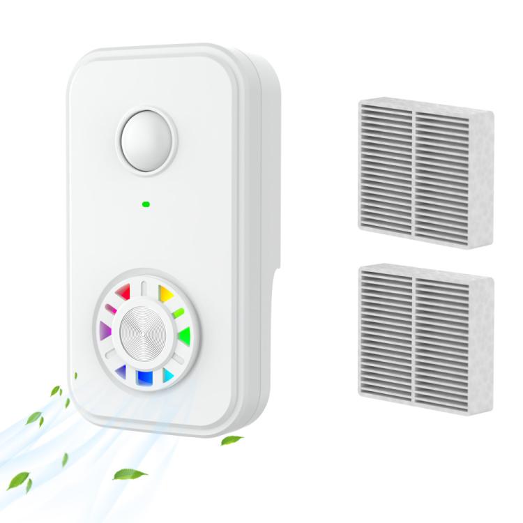 Negative Ion Air Purifier With Built-In Fan And 2 HEPA Filters For Indoor Bathroom Odor Removal, US Plug White, EU Plug White, US Plug Black, EU Plug Black