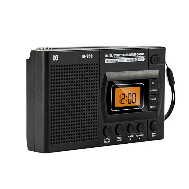 مشغل راديو محمول FM/AM/SW كامل النطاق مع شاشة LCD وتحكم بالساعة، للإتحاد الأوروبي، للولايات المتحدة