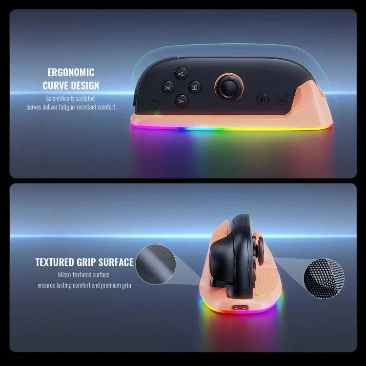 قاعدة شحن مغناطيسية مع إضاءة محيطة لجهاز تحكم JYS لجهاز Nintendo Switch 2، JYS-NS2320