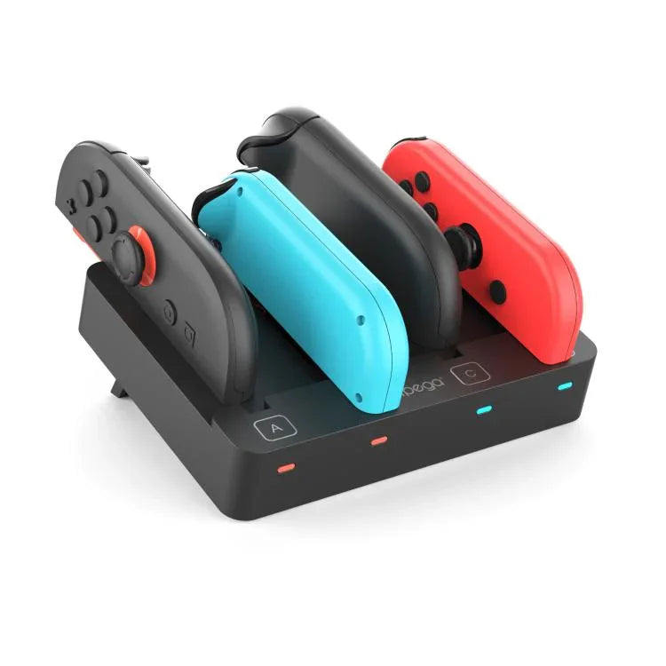 قاعدة شحن 4 في 1 من ipega لشحن وحدة تحكم Nintendo Switch 2 / Joy-Con، PG-SW2081