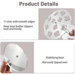11-Hole Acrylic Wall-Mounted Scissor Barber Tool Storage Display Stand, 1pc, 2pcs