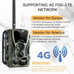 كاميرا صيد تتبع بالأشعة تحت الحمراء مقاومة للمطر والضباب بدقة 20 ميجابكسل 4G، HC-801LTE