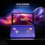 جهاز ألعاب Retroid Pocket Flip 2 بمعالج SD865، أندرويد 13، شاشة AMOLED بحجم 5.5 بوصة، واي فاي، بلوتوث، مشغل فيديو