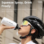 WEST BIKING زجاجة ماء للدراجة بسعة 550 مل للتنقل، تصميم مضاد للتسرب، زجاجة ترطيب رياضية محمولة، 550 مل أبيض واسع، 550 مل أصفر واسع، 550 مل أصفر، 550 مل أبيض