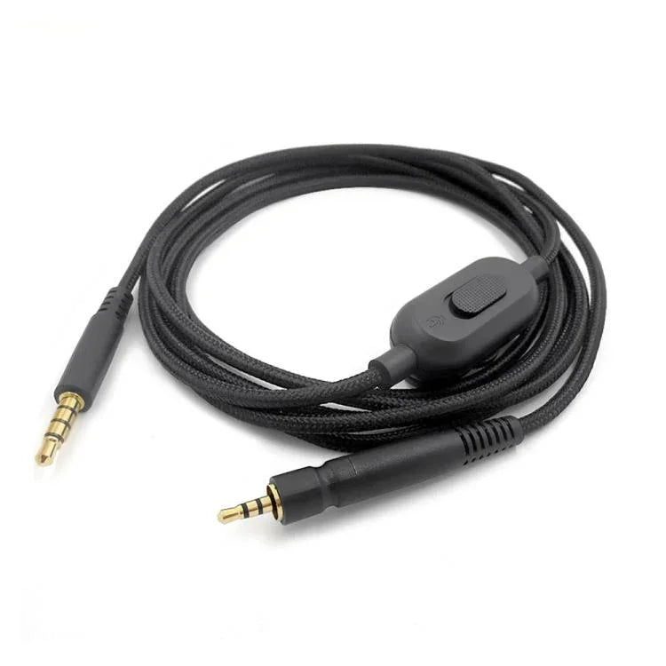 كابل سماعة رأس إصدار تعديل 2 متر لسماعات Sennheiser GAME ONE / GAME ZERO / PC 373D / GSP350 / GSP500 / GSP600، قابس مفرد، قابس مزدوج