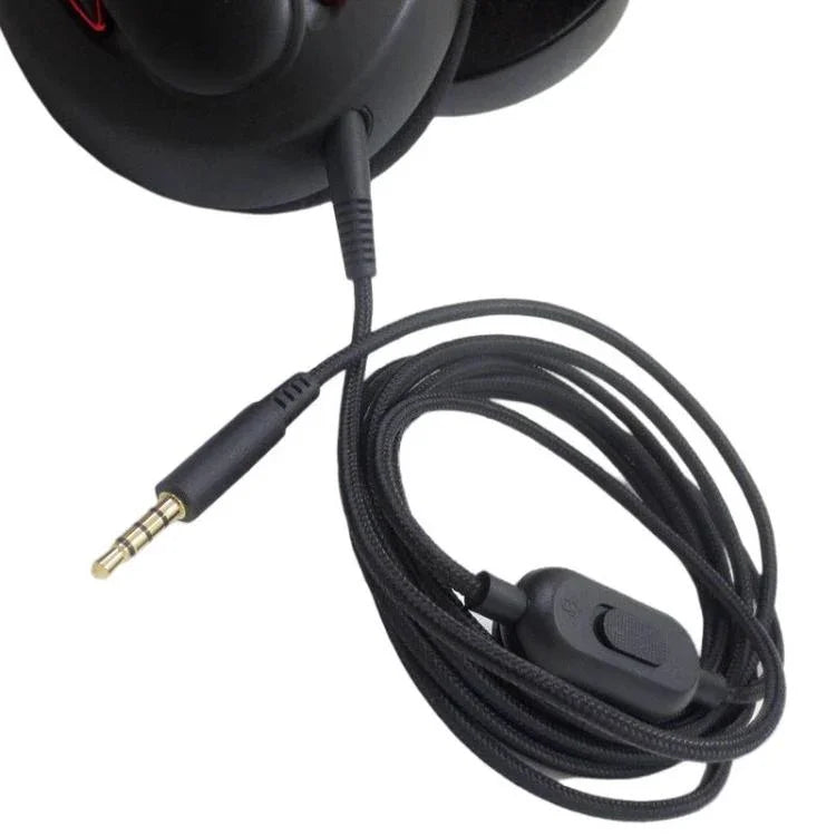 كابل سماعة رأس إصدار تعديل 2 متر لسماعات Sennheiser GAME ONE / GAME ZERO / PC 373D / GSP350 / GSP500 / GSP600، قابس مفرد، قابس مزدوج
