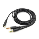 كابل تمديد 2 في 1 ذكر إلى أنثى 3.5 مم مع محول صوت لسماعات Razer Kraken V2، ZS0190