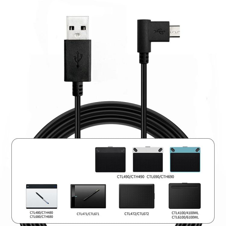 كابل بيانات لوح رقمي، لوحات Wacom Intuos CTL480 / CTL490 / CTL690 / CTH480 / CTH490، ZS0236