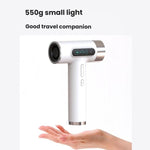 مجفف شعر لاسلكي عالي السرعة بمحرك 100,000 دورة في الدقيقة، شحن سريع USB-C وبطارية مدمجة 15600 مللي أمبير