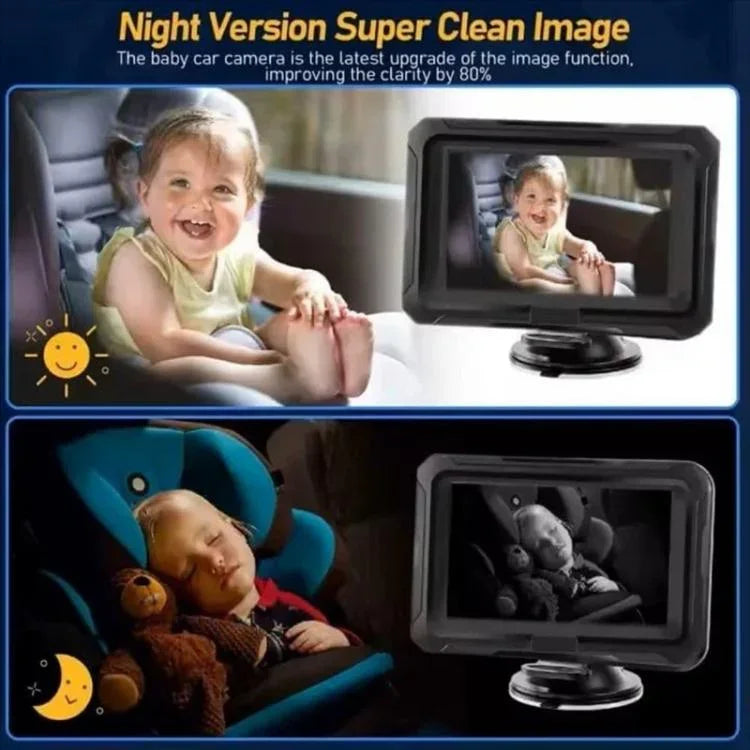 جهاز مراقبة طفل للسيارة بدقة HD 1080P بشاشة 4.3 بوصة