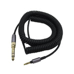 كابل صوت سماعة رأس نابضي، لسماعات Sony WH-1000XM3 / WH-1000XM2 / WH-1000XM4 / WH-H900N / WH-H800، نابض بطول 1.5 متر