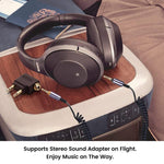 كابل صوت سماعة رأس نابضي، لسماعات Sony WH-1000XM3 / WH-1000XM2 / WH-1000XM4 / WH-H900N / WH-H800، نابض بطول 1.5 متر