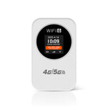 نقطة اتصال واي فاي محمولة 4G/5G راوتر محمول 300 ميجابت في الثانية مع عرض الوقت، بطارية مدمجة 3000 مللي أمبير، نسخة آسيا، نسخة أوراسية