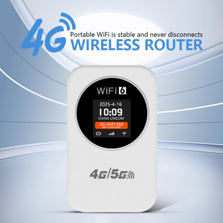 نقطة اتصال واي فاي محمولة 4G/5G راوتر محمول 300 ميجابت في الثانية مع عرض الوقت، بطارية مدمجة 3000 مللي أمبير، نسخة آسيا، نسخة أوراسية