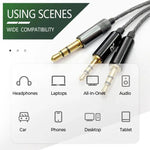 كابل استبدال صوت سماعة رأس من 3.5 مم إلى مزدوج 2.5 مم، لسماعات Sol Republic Master Tracks HD V8 V10 V12 X3، بطول 1.2 متر