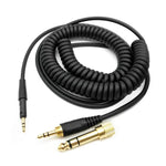 كابل سماعة رأس بنابض مع قابس 2.5 مم إلى 3.5+6.35 مم لسماعات Sennheiser HD6 / HD8 / HD7 / HD598، ZS0229