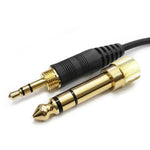 كابل سماعة رأس بنابض مع قابس 2.5 مم إلى 3.5+6.35 مم لسماعات Sennheiser HD6 / HD8 / HD7 / HD598، ZS0229