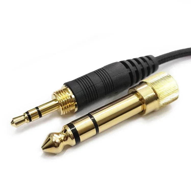كابل سماعة رأس بنابض مع قابس 2.5 مم إلى 3.5+6.35 مم لسماعات Sennheiser HD6 / HD8 / HD7 / HD598، ZS0229