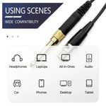 كابل سماعة رأس مع قابس 6.35 مم لسماعات AKG Q701 Q702 K712 K240، نابض بطول 1.5-4.5 متر، مستقيم بطول 3 متر