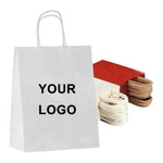 Kraft Paper Takeout Bags, Size: 13x7x14.5cm, 50bags In One Package, 15x8x21cm, Natural, 21x11x27cm, Natural, 15x8x21cm, White, 21x11x27cm, White, 21x14x27cm, White, 26x12x31cm, White, 32x11x27cm, White