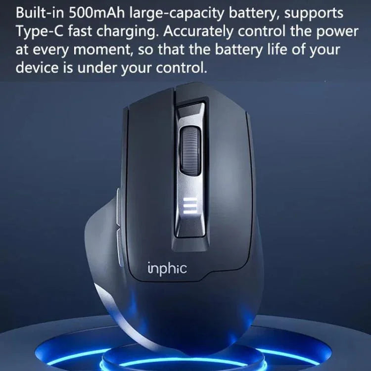 فأرة لاسلكية 2.4G مريحة وصامتة للأعمال والمكتب والمنزل من Inphic M9