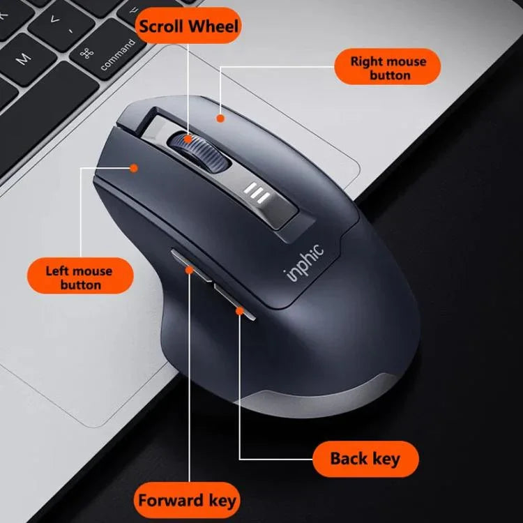 فأرة لاسلكية 2.4G مريحة وصامتة للأعمال والمكتب والمنزل من Inphic M9