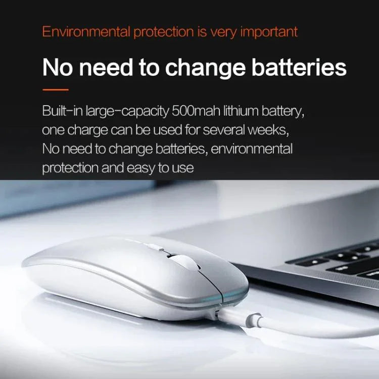 Inphic M1 PRO Wireless Bluetooth Tri-mode Rechargeable Mute Mouse With Battery Level Display
