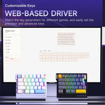 لوحة مفاتيح ألعاب سلكية بإضاءة خلفية RGB وإصدار HIFI بمفتاح أرز مغناطيسي من Ajazz AK029