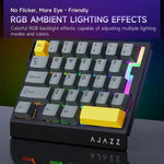 لوحة مفاتيح ألعاب سلكية بإضاءة خلفية RGB وإصدار HIFI بمفتاح أرز مغناطيسي من Ajazz AK029