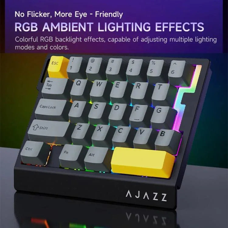لوحة مفاتيح ألعاب سلكية بإضاءة خلفية RGB وإصدار HIFI بمفتاح أرز مغناطيسي من Ajazz AK029