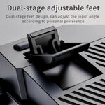 لوحة مفاتيح ميكانيكية لاسلكية ثلاثية الوضع Ajazz AK650 مع مقبض شاشة وإضاءة RGB، مفتاح Flying Fish أرجواني أبيض أزرق، مفتاح Dream أرجواني أبيض أزرق، مفتاح Dream أسود رمادي أصفر، مفتاح Dream محفور جانبي بتدرج لون توت العليق