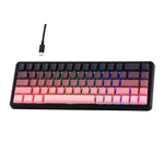 لوحة مفاتيح ميكانيكية سلكية بمفتاح مغناطيسي Ajazz AK680 MAX مع إضاءة RGB، أسود، أبيض، أسود رمادي أصفر، أزرق أبيض أزرق داكن، نقش جانبي بتدرج وردي، أسود بخطوط بارزة، أبيض بخطوط بارزة