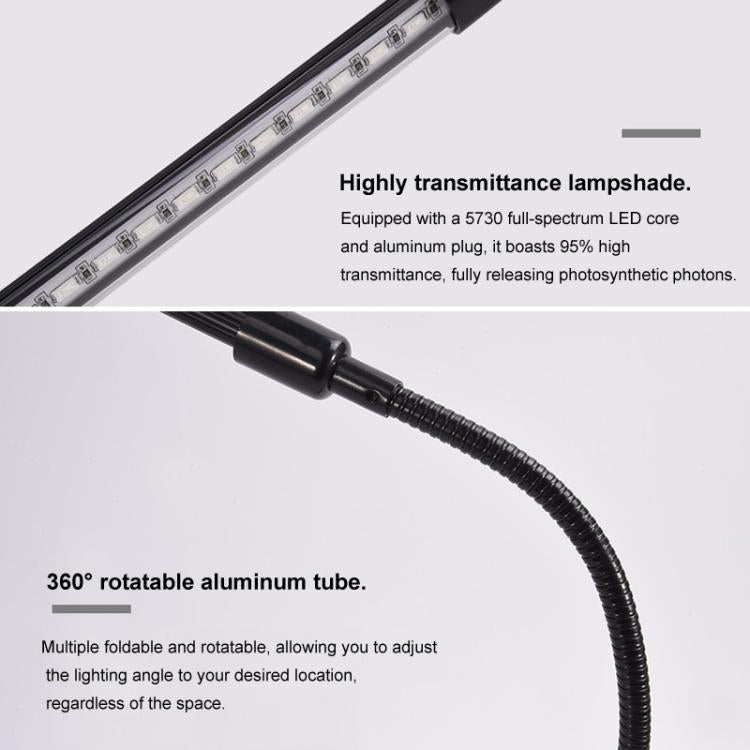 Clip-On Plant Grow Light Full Spectrum Plant Lights With Remote Control, 2 Head, 3 Head, 4 Head