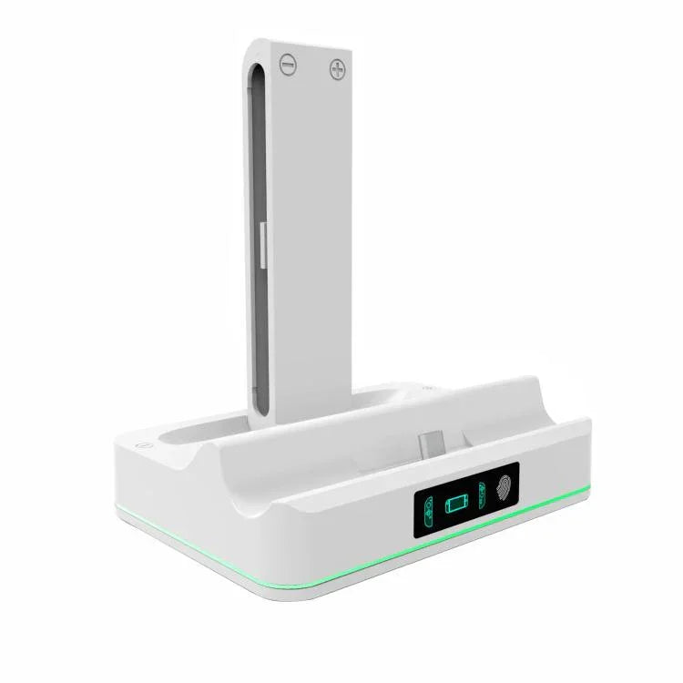 قاعدة شحن LED RGB من KJH لجهاز نينتندو سويتش 2 ووحدة تحكم Joy-Con، محطة شحن سريعة