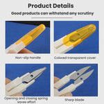 10pcs Household Cross Stitch Clothing Thread Transparent Cover Scissors, Purple, Yellow, Blue, Red