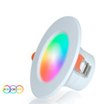 مصباح سقف مدمج متوافق مع Tuya Zigbee RGB+CW+WW قابل للتعتيم LED، 7 واط 3.5 بوصة، 10 واط 4 بوصة، 15 واط